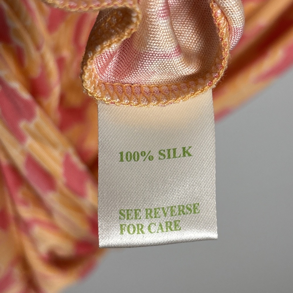 Lilly Pulitzer Colleen Silk Dress Printed Apricot‎ Armstrong Houndstooth Size 10 - Picture 5 of 11